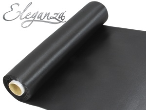 Eleganza Satin Fabric 29cm x 20m Black No.20