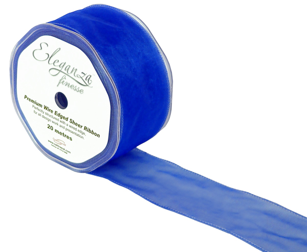 Wired Ribbon 50mm x 20m Royal Blue No.18