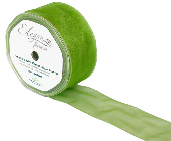 Wired Ribbon 50mm x 20m Pistachio Green #27