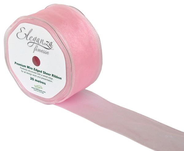 Wired Ribbon 50mm x 20m Lt. Pink No.21