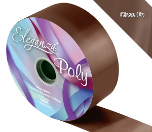 Eleganza Poly Ribbon 50mm x 91m (100yds) No.58 Chocolate
