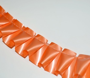 Pre Pleated Poly Ribbon Orange No.04 10m