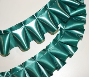 Pre Pleated Poly Ribbon Green No.50 10m
