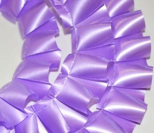 Pre Pleated Poly Ribbon Lavender No.45 10m