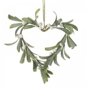 Hanging Mistletoe Heart