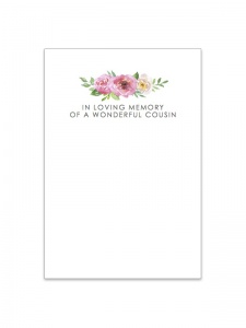 In Loving Memory of a Wonderful Cousin Floral Card