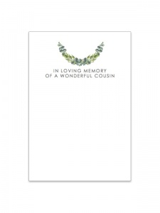 In Loving Memory of a Wonderful Cousin Foliage Card