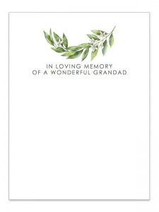 In Loving Memory of a Wonderful Grandad Foliage Spray Card