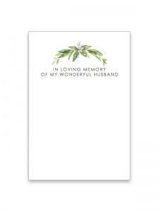 In Loving Memory of my Wonderful Husband Foliage Card