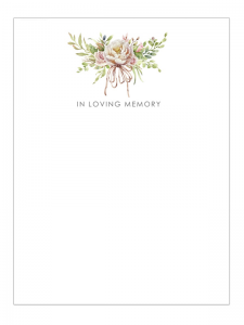 In Loving Memory Spring Card