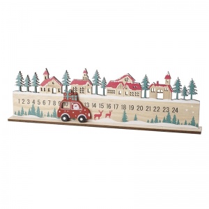Red Car Wooden Advent Countdown Rule