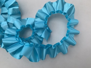 Pre Pleated Poly Ribbon Turquoise No.55 10m