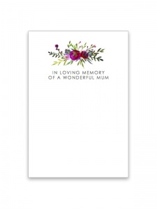 In Loving Memory of a Wonderful Mum Rouge Card