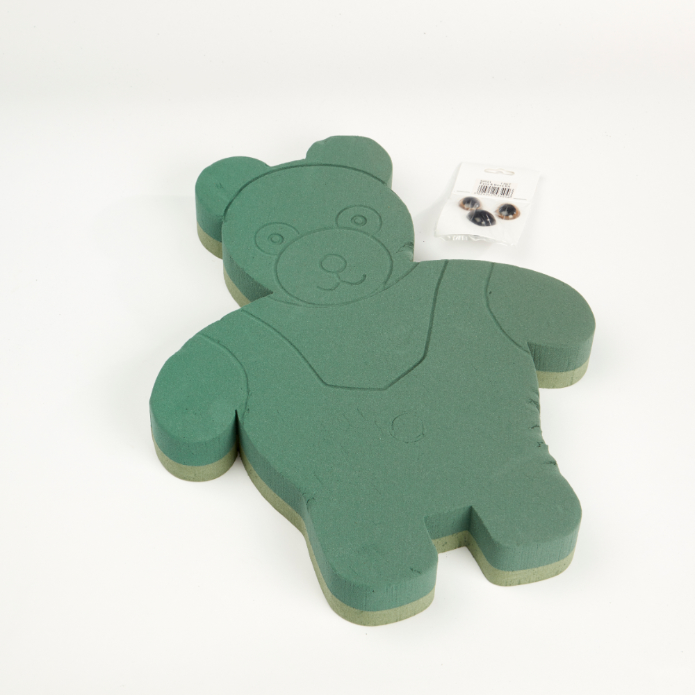 OASIS® FOAM FRAMES® Ideal Floral Foam Standing Teddy Bear with Eyes and Nose