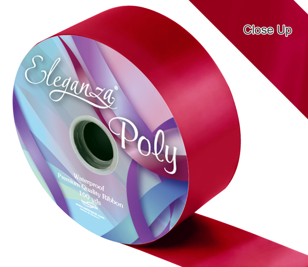 Eleganza Poly Ribbon 50mm x 91m (100yds) No.31 Radiant Claret