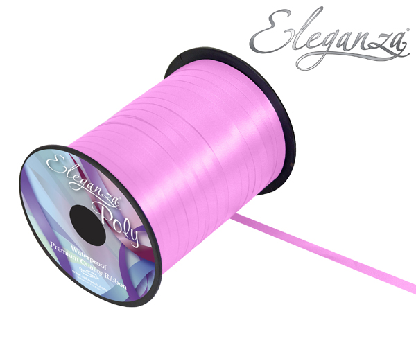 Eleganza Poly Curling Ribbon 5mm x500yds No.07 Classic Pink