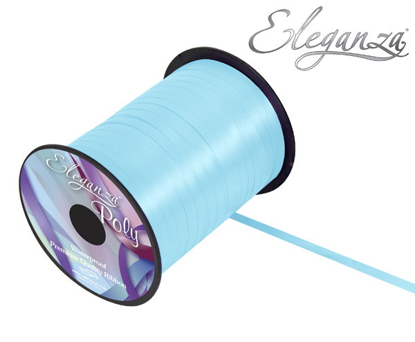 Eleganza Poly Curling Ribbon 5mm x500yds No.25 Lt.Blue