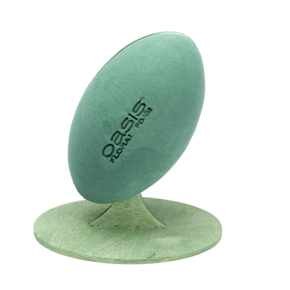 OASIS® Bioline Ideal Floral Foam Rugby ball on Stand