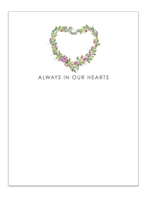 Always In Our Hearts Card