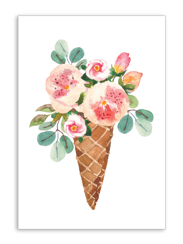 Blank Ice Cream Card