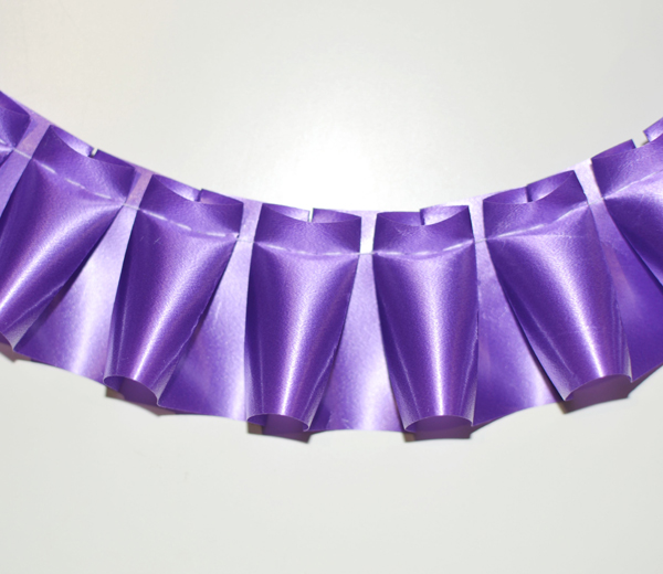Pre Pleated Poly Ribbon Purple No.36 10m