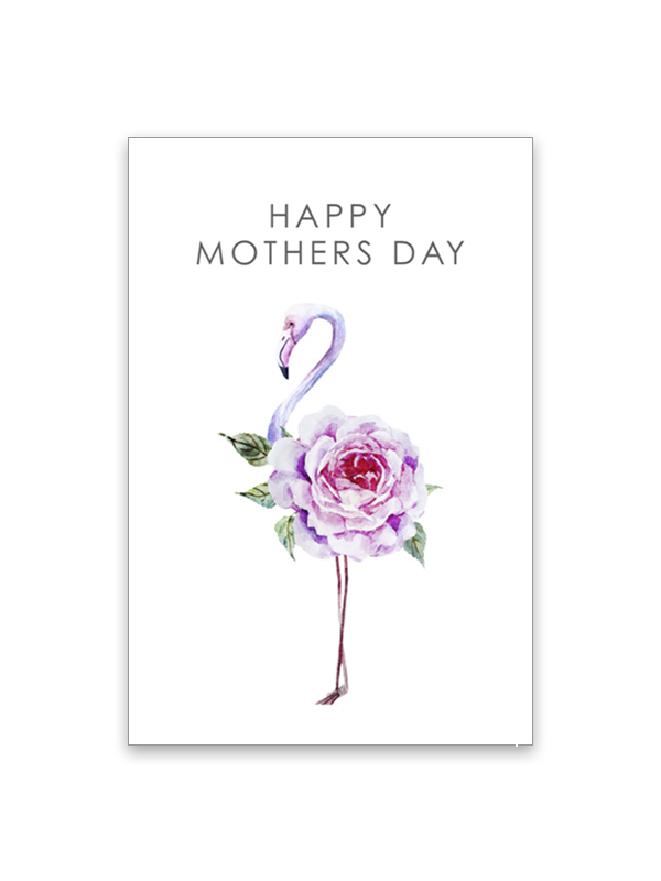 Happy Mothers Day Flamingo Card