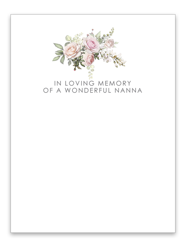 In Loving Memory of a Wonderful Nanna Pastel Card