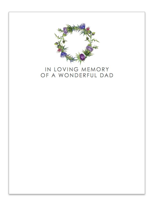 In Loving Memory of a Wonderful Dad Card