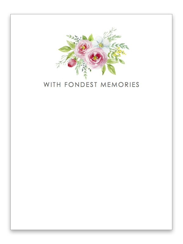 With Fondest Memories Card