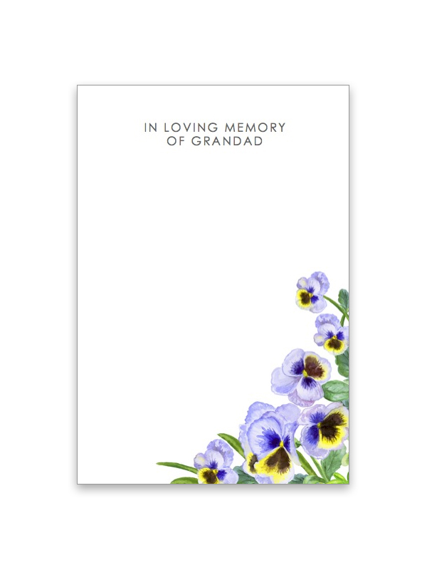 In Loving Memory of Grandad Card