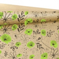 Fantasia Kraft Paper .80 x 40m Lilou Natural/Green